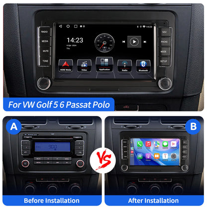 ESSGOO Android 14 6G 128G Carplay Car Radio For Volkswagen Passat b6 b7 golf 5 6 Polo Jetta Skoda Multimedia Player GPS WiFi RDS