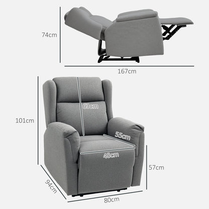 Relaxfauteuil – Relaxstoel – Zitzak – Fauteuil – Verstelbare Rugleuning Tot 160° – Voetensteun Bedienbaar Met Hiel