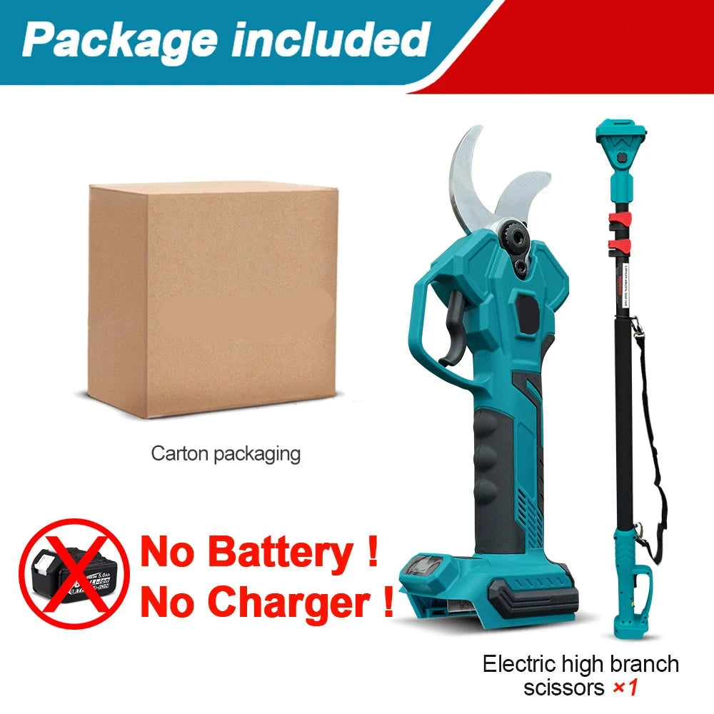 Elektrische Snoeischaar – Accu Snoeischaar – Tuinschaar – Takkenknipper – Carbon Stalen Mes – Brushless Motor - Zonder Batterij - Steel