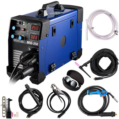 Inverter Lasapparaat - Lasmachine - Lasapparaat - 3-in-1 - 220V - MIG 250A – MMA TIG - Draagbare Laskoffer - IGBT Technologie - Staal en RVS - Fluxdraad Geschikt