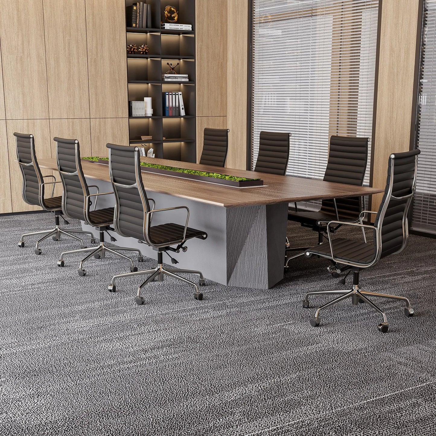 Bureaustoel – Werkstoel – Kantoorstoel – Ergonomische Stoel – Stoel Met Echt Leer – Aluminium Frame – S-vormige Rugleuning - met Lage Rug