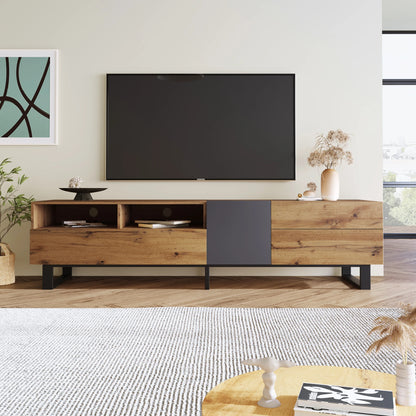 TV-Meubel – Tv-Kast – Tv-Stand – Entertainmentmeubel – Opbergmeubel – 180 Cm Breed – Push-Open Deuren