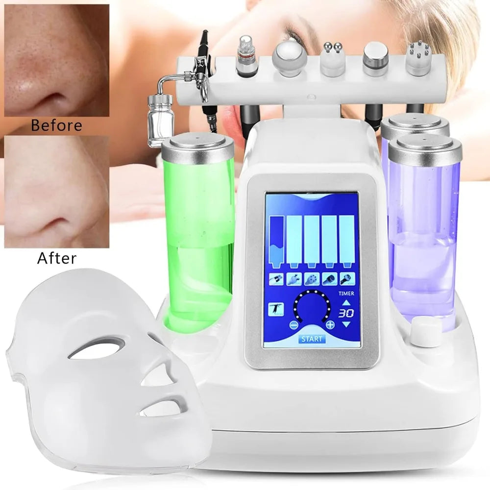 7-in-1 Water Oxygen Beauty Machine – Schoonheidsapparaat – Huidverzorging – Gezichtsbehandeling – Anti-Acne – Microdermabrasie – Instelbare Intensiteit