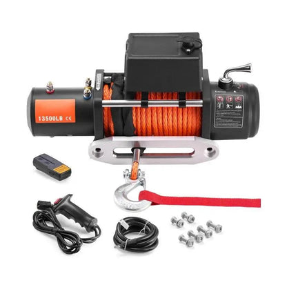 Elektrische Lier – Offroad Lier – Trekker Lier – SUV Lier – 6123 Kg Trekkracht – IP55 Waterdicht – 12V 6,6 PK Motor - QUORE