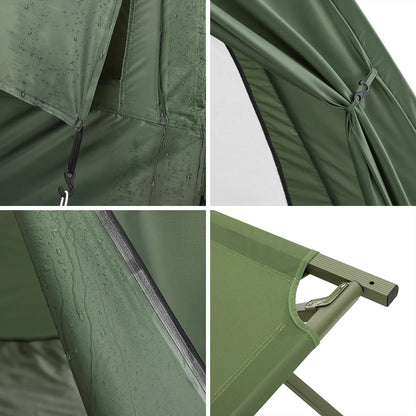 Campingtent - Opblaasbare Tent – Kampeertent – Lichtgewicht Tent – Outdoor Tent – Snelle Inflatie – Aluminium Frame – Compact Draagtas - Groen