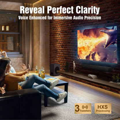 Soundbar – Home Cinema Speaker – Audio Systeem – Surround Geluid – 3.1.2 Kanaals – 400 Watt Piekvermogen – 5,25 Inch Subwoofer