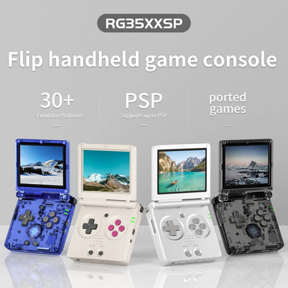 ANBERNIC RG35XXSP Retro Flip Handheld Game Console 3.5" IPS Screen Linux H700 Video Game Player Support Streaming WIFI Bluetooth - QUORE