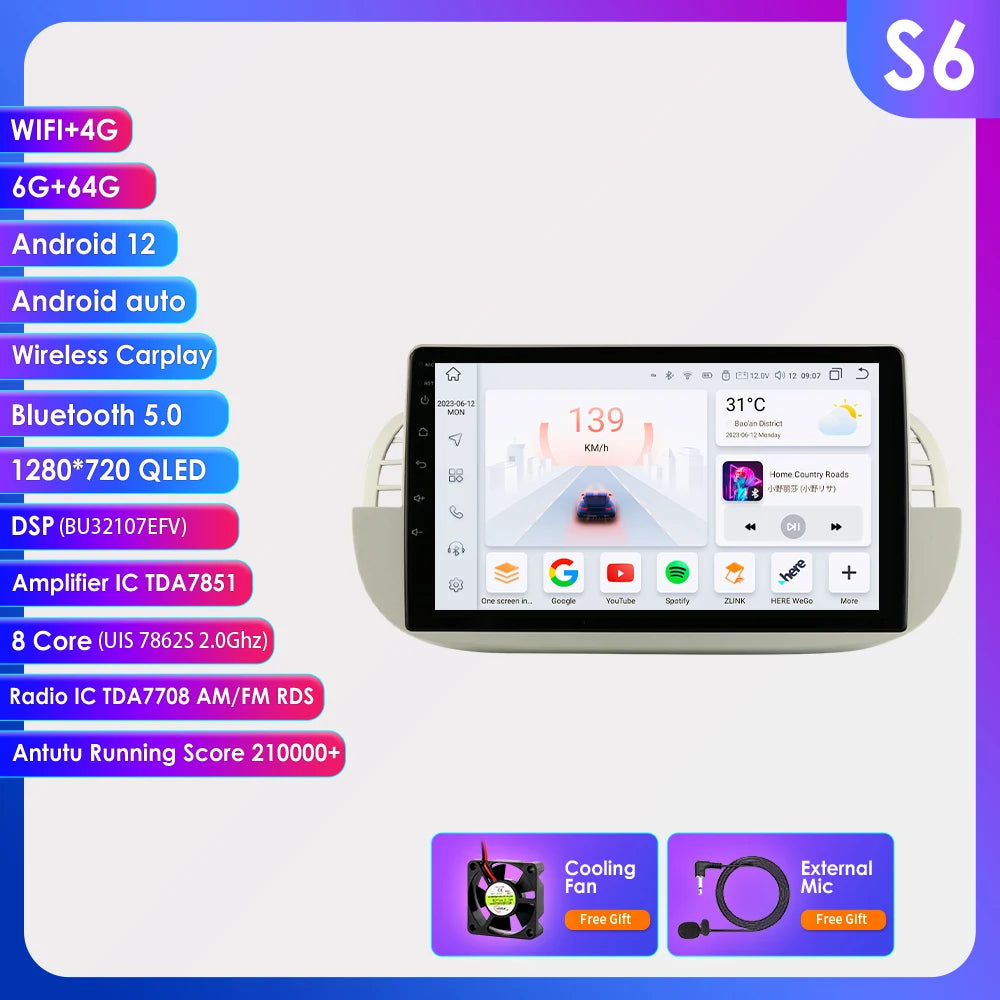 9 Inch Android Car Radio – Autoradio Multimedia Stereosysteem Navigatie Unit – Double Din Touchscreen – Android Auto Draadloos CarPlay – GPS Ingebouwd – 4G Wifi Bluetooth