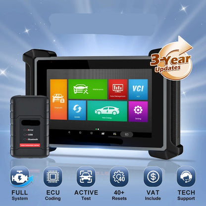 Auto Diagnosetool – OBD Scanner – Diagnoseapparaat – Sleutelprogrammering – 8-Inch Touchscreen – Bluetooth – 8500 mAh Batterij