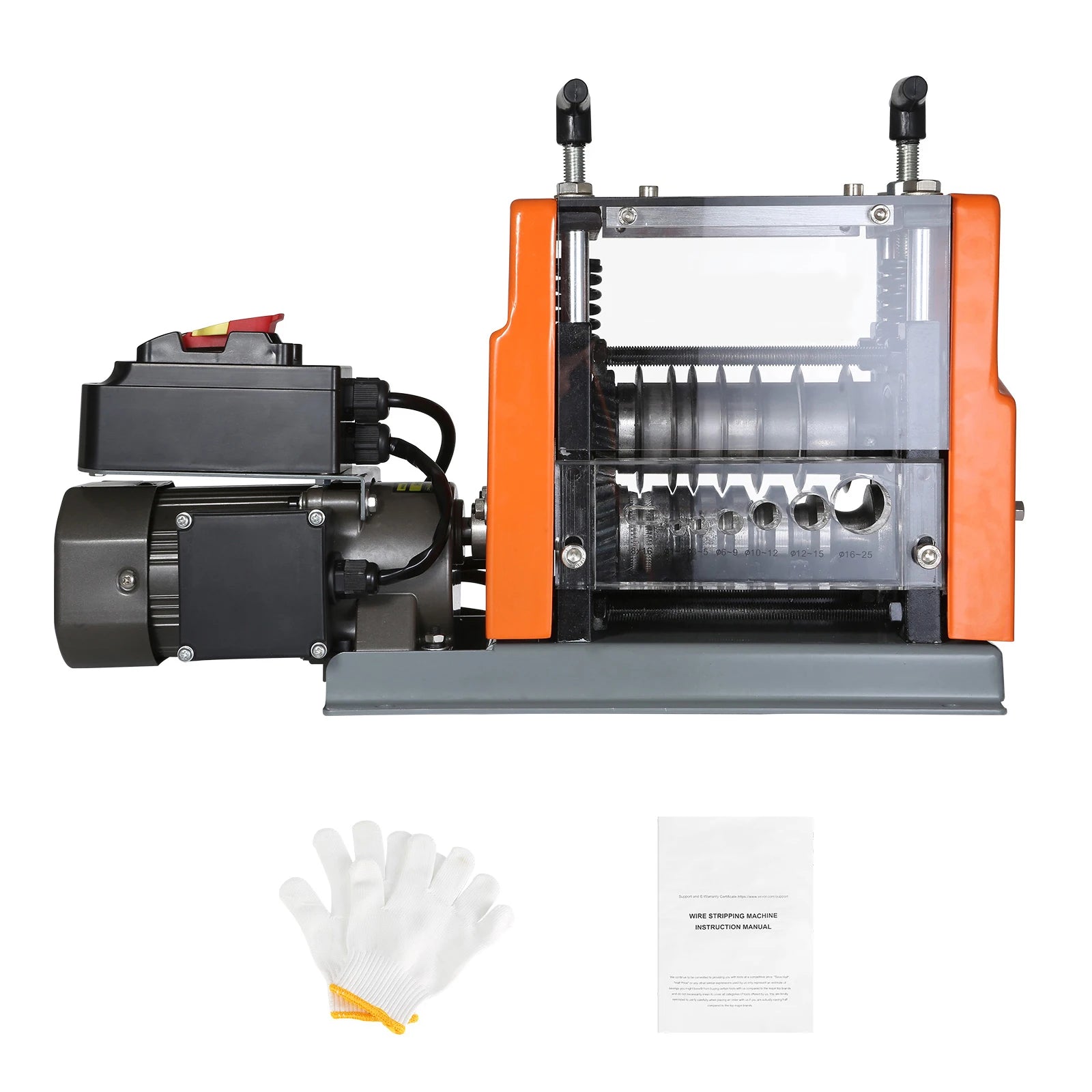 SucceBuy 60W 1.5-25mm Electric Wire Stripping Machine Visible Stripping Depth 6 Round+1 Flat Channels for Scrap Copper Recycling - QUORE