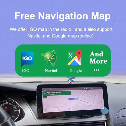 10,25 Inch Android 14 Car Radio – Multimedia Systeem – Navigatie – Draadloze CarPlay – Android Auto – 6 GB RAM – 4 x 45W Versterker - QUORE