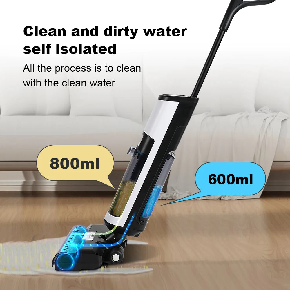 Liectroux i7 Pro Cordless Vacuum Cleaner for Wet And Dry Cleaning, Smart Washing for Home Multi Surface Floor,14Kpa, Self-drying - QUORE