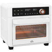 Freestanding Electric Oven with Accessories - 13L - Hot Air and Grill - 1200W - White - Multifunctional Desktop Electric Oven