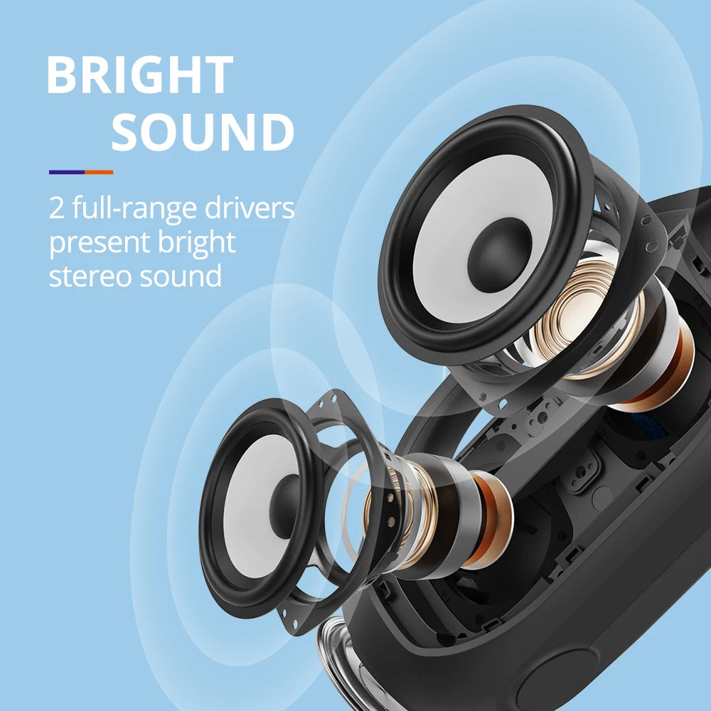Tronsmart - Bluetooth Speakers -Draadloze Bluetooth Luidspreker -Bluetooth speaker Waterproof- 24-uurs speeltijd - met draagbaar handvat, voor kamperen en buiten - Black Bang SE