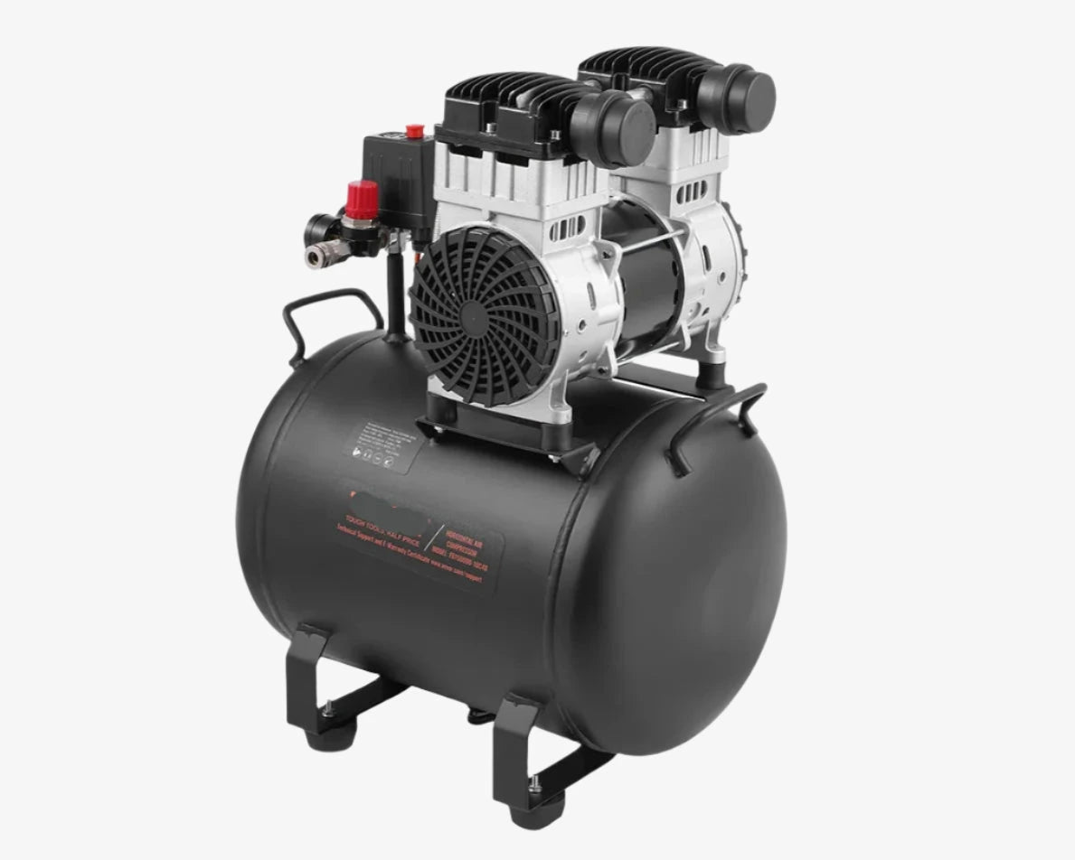Stille Luchtcompressor - Airpress Compressor - Luchtcompressor Bandenpomp - Airpress - Elektrische Compressor - 1.32KW - 78dB - Olievrije - 40 Gallon - Draagbare - Voor Auto Reparatie - Bandenvulling - Gereedschap
