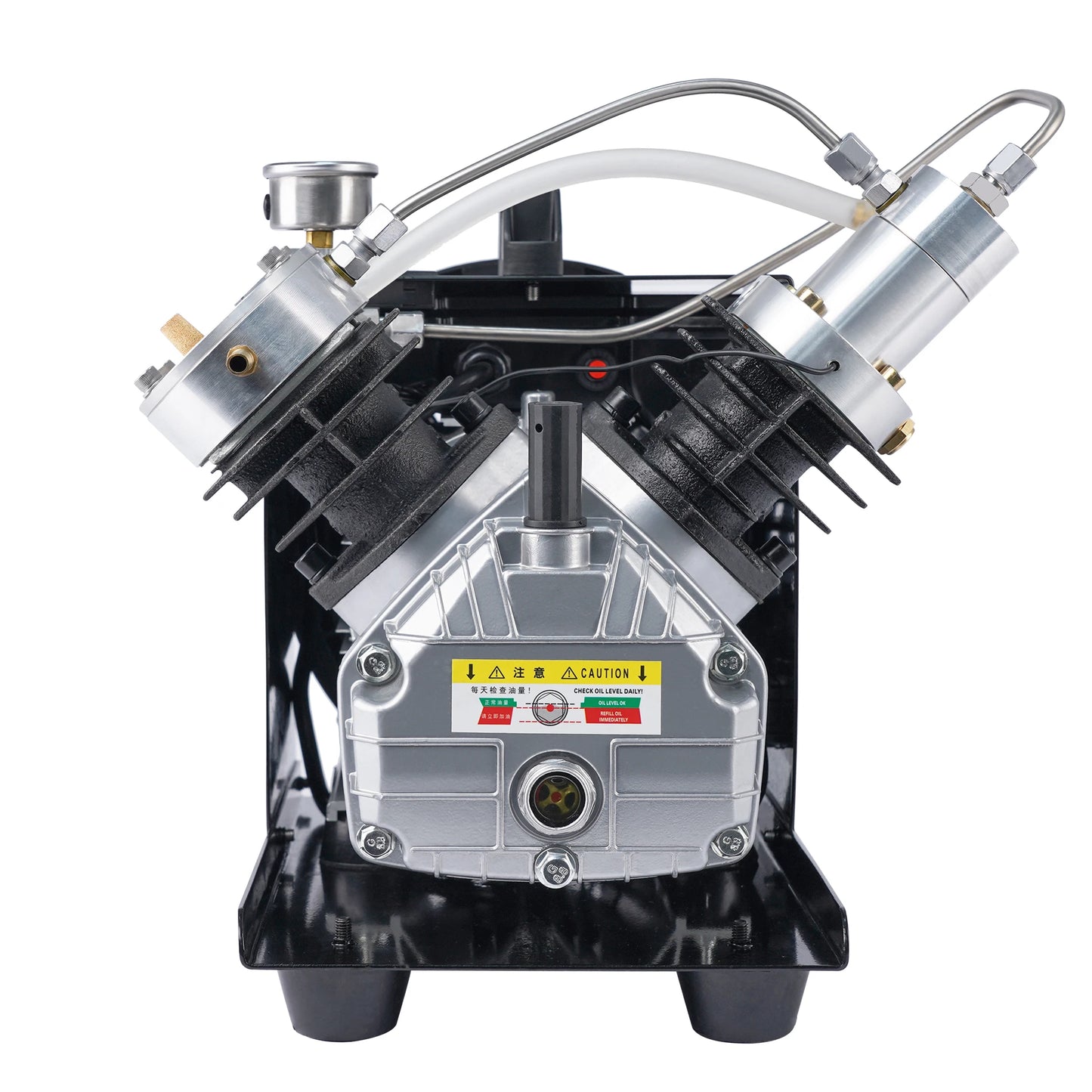 Luchtcompressor - Compressor - Luchtpomp - Airpress Compressor - 4500Psi - Dubbele Cilinderkop – Hoge Druk - Ingebouwde Ventilator – Geschikt voor Scuba Tank en PCP Luchtgeweren – 6.8L Capaciteit