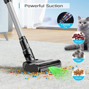 Cordless Stick Vacuum Cleaner - Stick Vacuum Cleaner - Vacuum Cleaner - Cordless Stick Vacuum Cleaner - Powerful Suction - 20KPa - LED - 6 In 1 - HEPA - 28W - Gray