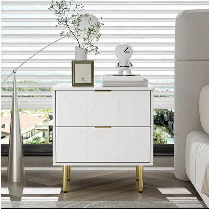 Nachtkastjes – 2 Stuks - Bedkastjes – Slaapkamerkasten – Opbergmeubel – Geruisloze Lade - 50 x 40 x 58 cm - Wit