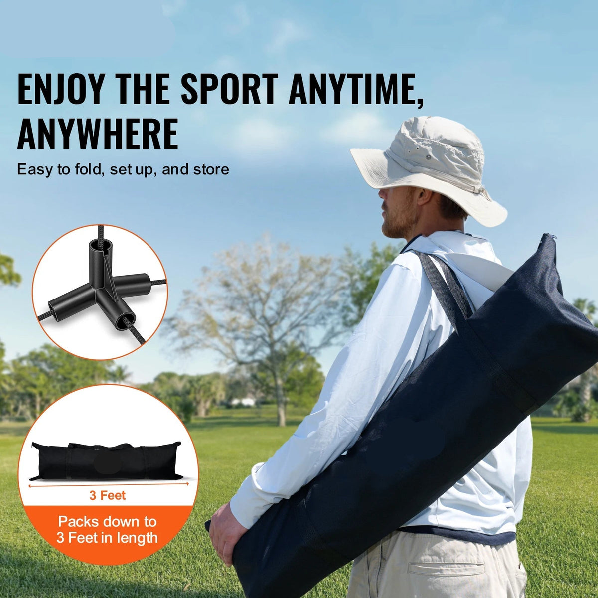 Badmintonnet - Badmintonnet outdoor - Tennisnet - Badminton - 20 voet breed - Verstelbaar - Set - Palenstandaard