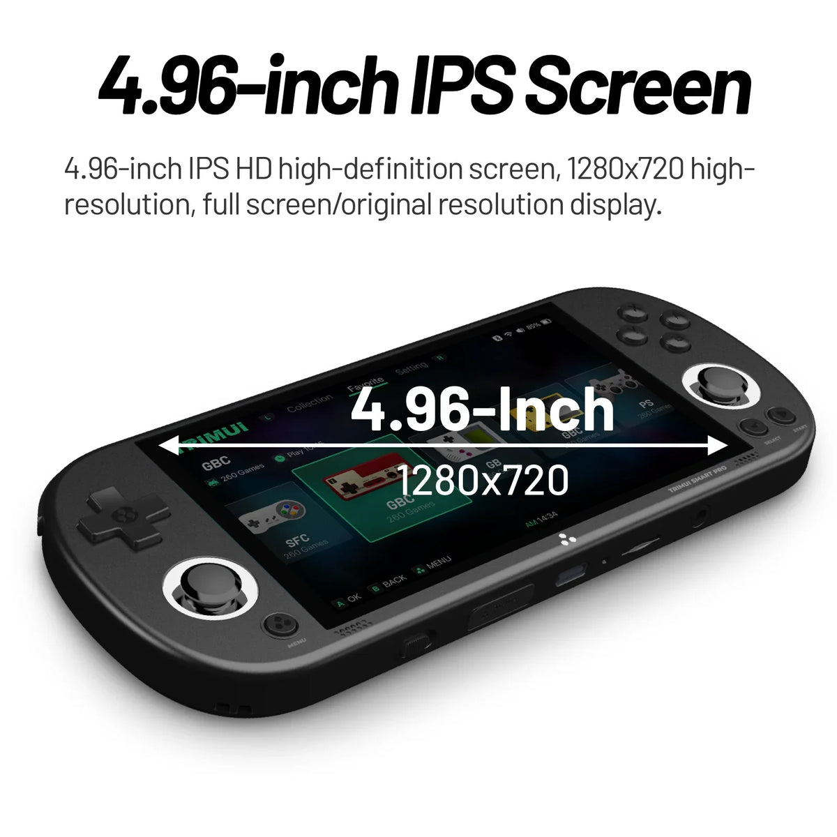 Retro Video Game Console Trimui Smart Pro Handheld Game 4.96''IPS Screen Linux System Joystick RGB Lighting Smartpro 2024 New - QUORE