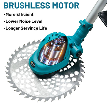 Grasmaaier - Grastrimmer - Tuingereedschap - Handcultivator - Elektrische - 10 Inch - Inklapbare - Draadloze - Brushless - Geschikt voor 18V Accu – 2 Accu’s Meegeleverd - QUORE