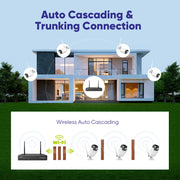 Draadloze Beveiligingscamera - Buiten Camera met Nachtzicht - Beveiligingscamera - 10CH - 5MP - WiFi IP Camera’s - AI Bewegingsdetectie - Ingebouwde Microfoon - IP66 Weerbestendige Camera