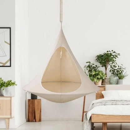 Hangstoel – Schommelstoel – Hanggordijn – Relaxstoel – Ademend Oxford-Stof – Compact En Draagbaar