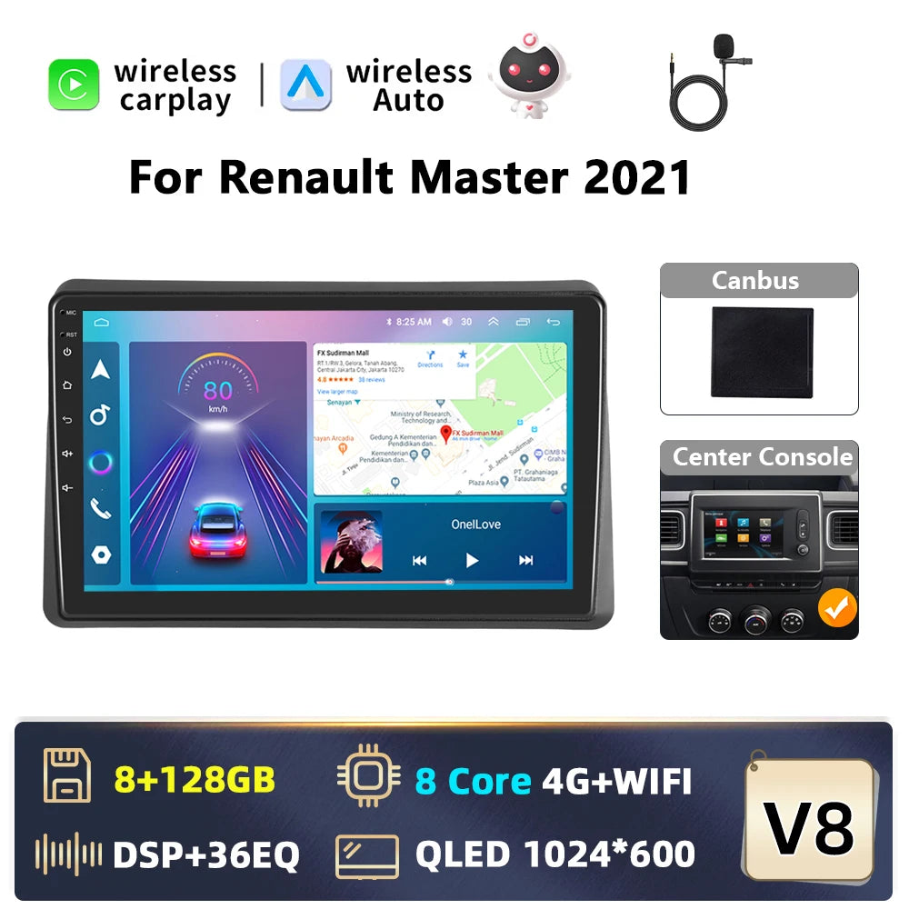 Android 2-DIN Autoradio – Multimedia Speler – Navigatie Systeem – Touchscreen Radio – Carplay Auto Stereo – 10,1 Inch HD Scherm – Wifi & GPS Navigatie