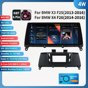 CarPlay - Multimedia Autoradio - Car CarPlay Scherm - Autoradio - Android Automultimedia - 4G - 10,33" - voor BMW X3 F25 CIC NBT voor BMW X4 F26 NBT - GPS - 2 Din - Stereo DSP - (4W) 4G-32G NBT