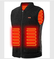 Heater Jacket - Verwarmde Bodywarmer - Verwarmde Kleding - USB Verwarmd Vest - 3-snelheden Verstelbare Temperatuur - Unisex - Wasbaar - Mouwloos - voor Winter & Buitensport - Maat 2XL - Zwart
