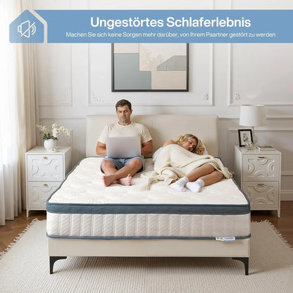 Matras – Pocketveringmatras – Slaapmatras – Traagschuimmatras – Stevig Matras – 90x200 cm – Hardheid H2 – 25 cm Hoogte – Gecertificeerd Veilig – Met Traagschuim