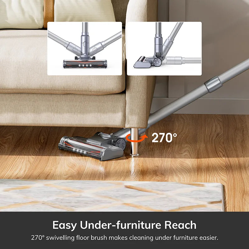 Steelstofzuiger - Vacuum Cleaner - Draadloze Stofzuiger- Kruimeldief Snoerloos - met 21kPa Zuigkracht - Handstofzuiger - LED-Verlichting, 40 Min. Gebruiksduur, 1.2L Stofreservoir