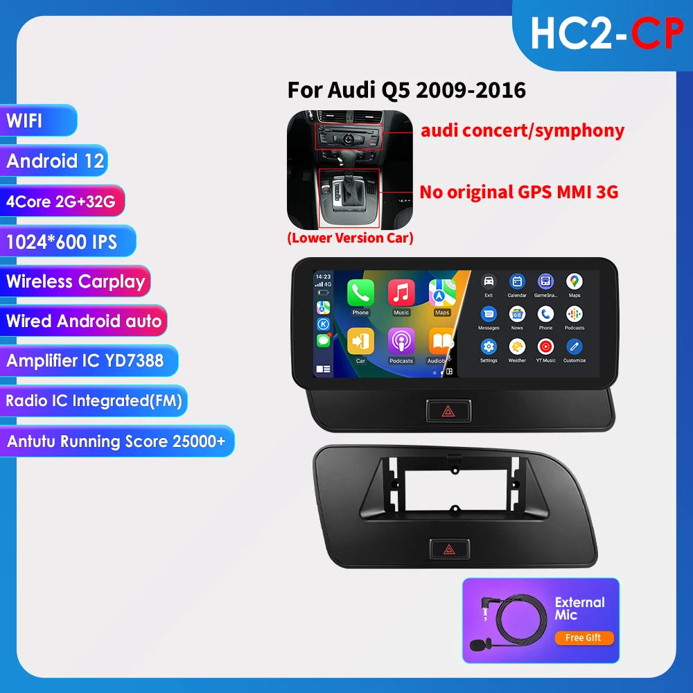 Android 13 Autoradio – Multimedia Speler – GPS Navigatie – 2DIN Stereo – Touchscreen – 10,25 Inch Scherm – 1920x720 Resolutie