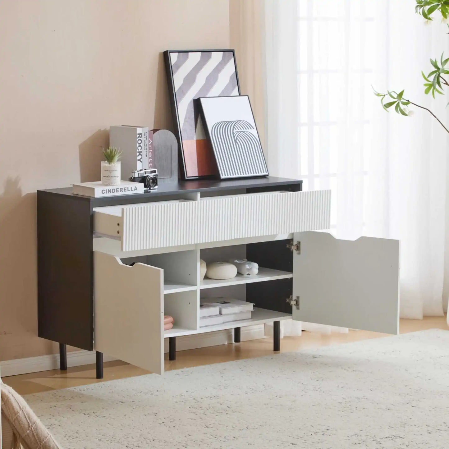 Kast – Opbergruimte – Buffetkast – Tv-meubel – Koffiebalie – 120 Cm Breed – Verstelbare Planken