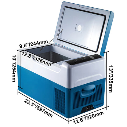 SucceBuy Portable Refrigerator 23 Qt(22 Liter) Refrigerator App Control(-4℉~68℉) Car Refrigerator Electric Compressor Cooler