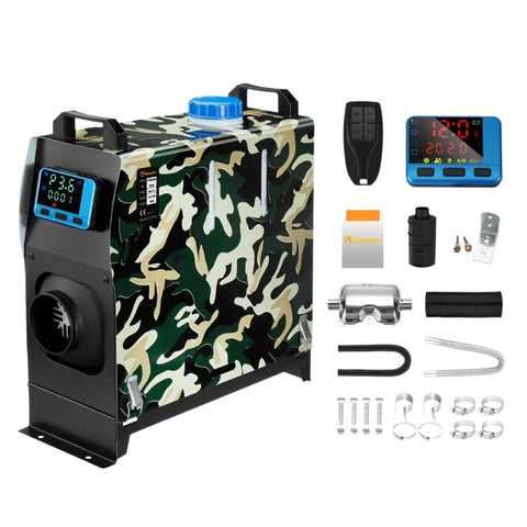 Sunster Draagbare Diesel Luchtverwarmer- Alles in één - Parkeerverwarming- 8KW 12V- met LCD Monitor- (Auto en Vrachtwagenverwarming)