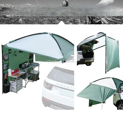 Autozijluifel – Zijluifel – Zonnescherm – Caravanluifel – Kampeerluifel – Waterdicht Polyester 3000mm – Aluminium Steunen 235x210 cm