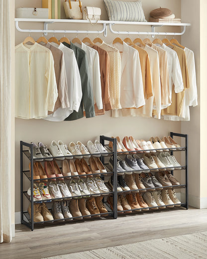 SONGMICS shoe rack shoe cabinet, shoe rack, adjustable shoe shelf - QUORE