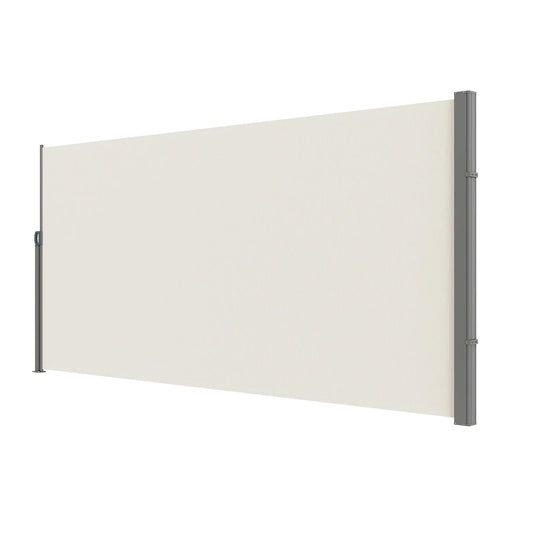 Windscreen - Side Screen - Retractable Side Screen for Outdoor - Waterproof - Polyester - Privacy Screen - PU coating - UV 30+ Sun Protection - Windscreen and Room Divider - 200X300cm - Yellowish