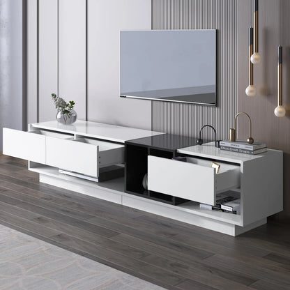 TV-Meubel – Tv-Kast – Meubel Voor Tv – Opbergmeubel – Ruime Lades – Krasbestendig Spaanplaat – Geschikt Voor 50-59 Inch Televisies