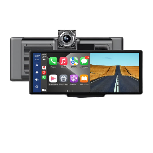 10.26" 4K Dashcam Spiegel - Draadloze CarPlay & Android Auto - WiFi Dash Cam - Nachtvisie - Loop Recording - Zonder Geheugenkaart