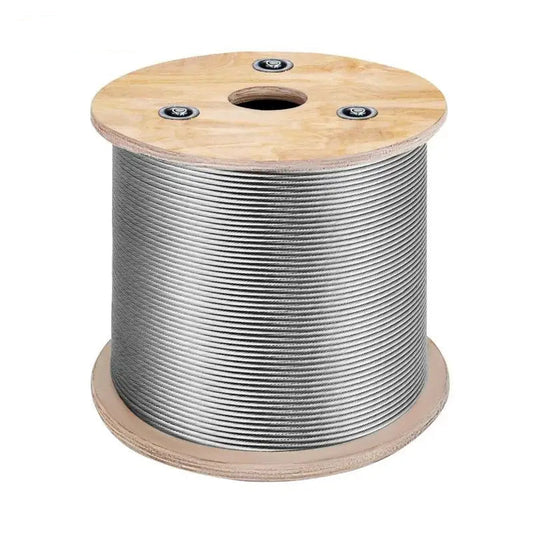 Staalkabel - Staalkabel - Staalkabel met Lussen - 7x7 Staalkabel - 500FT - voor Railing/Deck DIY