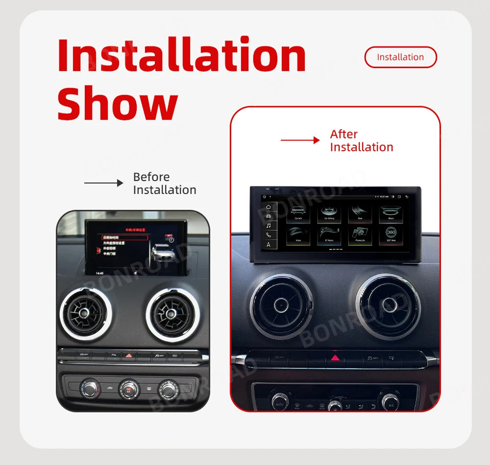 Android Multimedia Systeem – Autoradio – Carplay Radio – Touchscreen Radio – Navigatiesysteem – 10,25 Inch Scherm – 4GB RAM 32GB Opslag