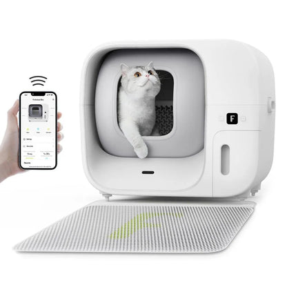 Furbulous Automatic Cat Litter Box with App Control ,48W, 60L Large Safe for Multiple Cats with Odor Removal Deodorant