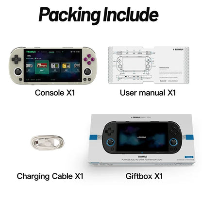Trimui Smart Pro Retro Handheld Game Console Support Bluetooth-compatible Headset Gaming System 4.96 Inch Gift for Kids Adults - QUORE