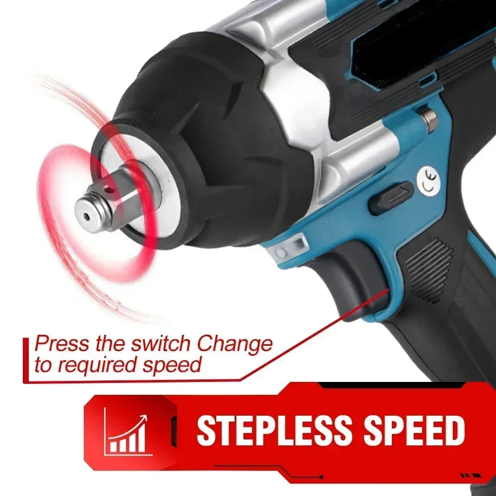 Slagmoersleutel - Slagmoermachine - Slagschroevendraaier - 1800Nm - 1/2 Inch - Krachtige - Brushless - met 1 Accu en EU Stekker A – Voor 21V/18V Batterij