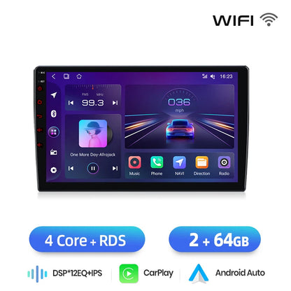 Android Auto Radio – Autoradio – Multimedia Systeem – Navigatie – Touchscreen – 9 Inch HD Scherm – Draadloze CarPlay & Android Auto