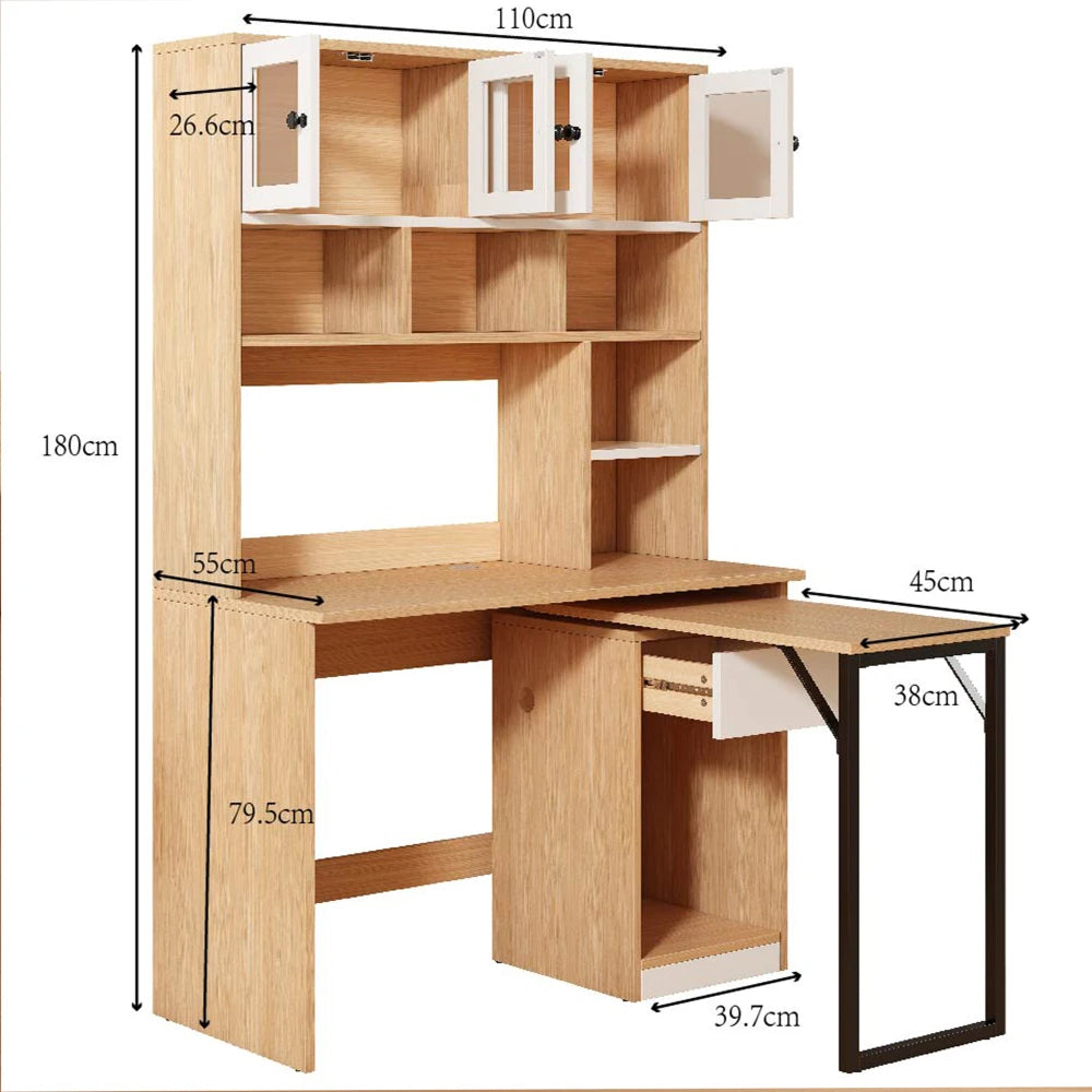 Hoge Kast – Boekenkast – Opbergkast – Kantoorkast – Vitrinekast – 180 Cm Hoog – Acryldeuren