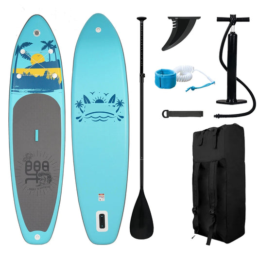Supboard - Sup - Paddle Board - Sup Boards - 335x84x15cm - Ultra-Light - Opblaasbaar Paddle Board - Max 165 kg - Waterdicht - Voor Rivier - Zee - Inclusief Paddle - Rugzak - Zadel & Accessoires - Grijs