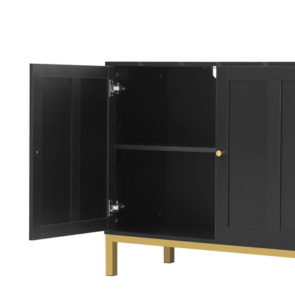 Kast - Dressoir - Boekenkast - Woonkamer - Opbergruimte - Modern - 78,20 cm x 39,80 cm x 140 cm - Zwart